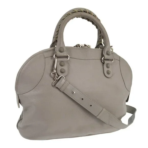Balenciaga Gray Classic Bowling 2way Handbag - Picture 2 of 6